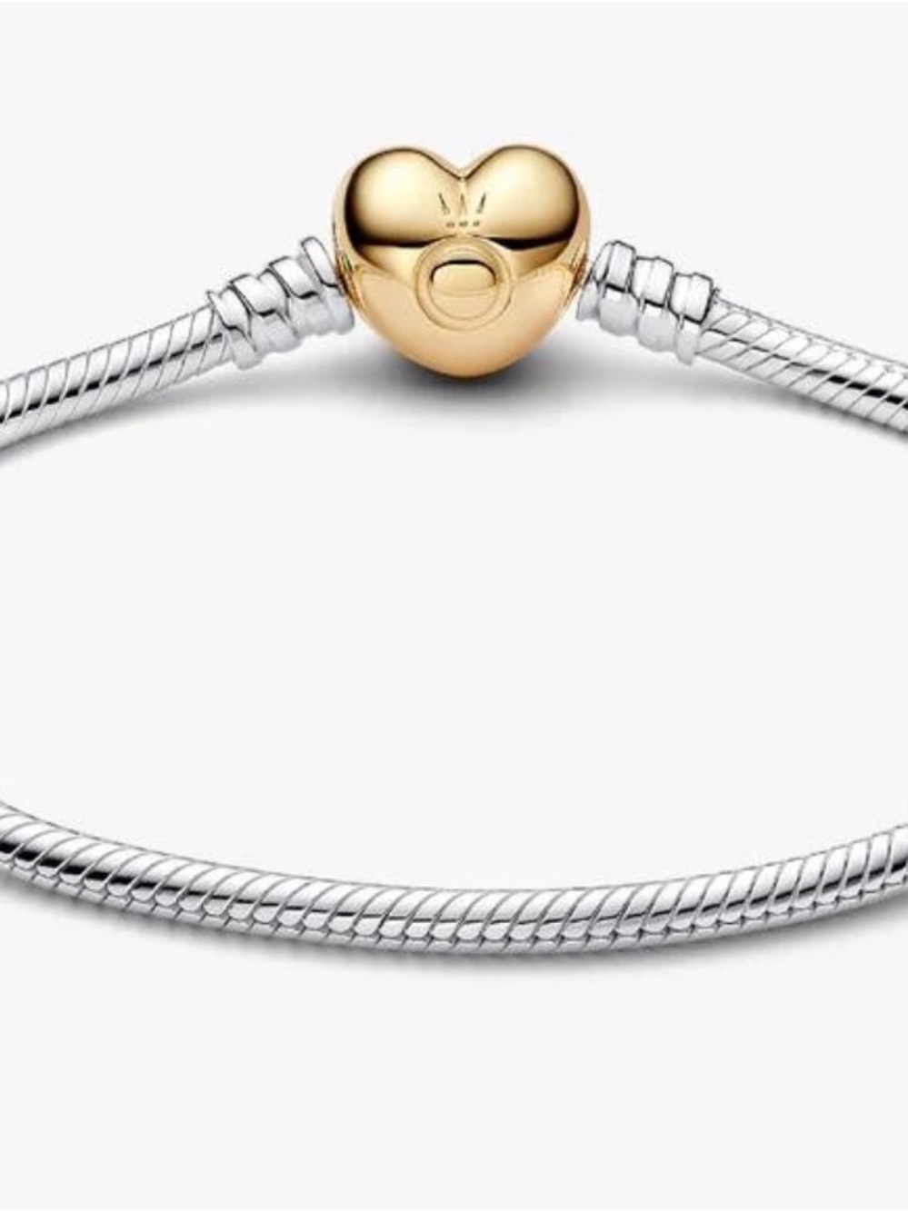 Pandora Two-Tone Heart Clasp Bracelet - Gold & Silver